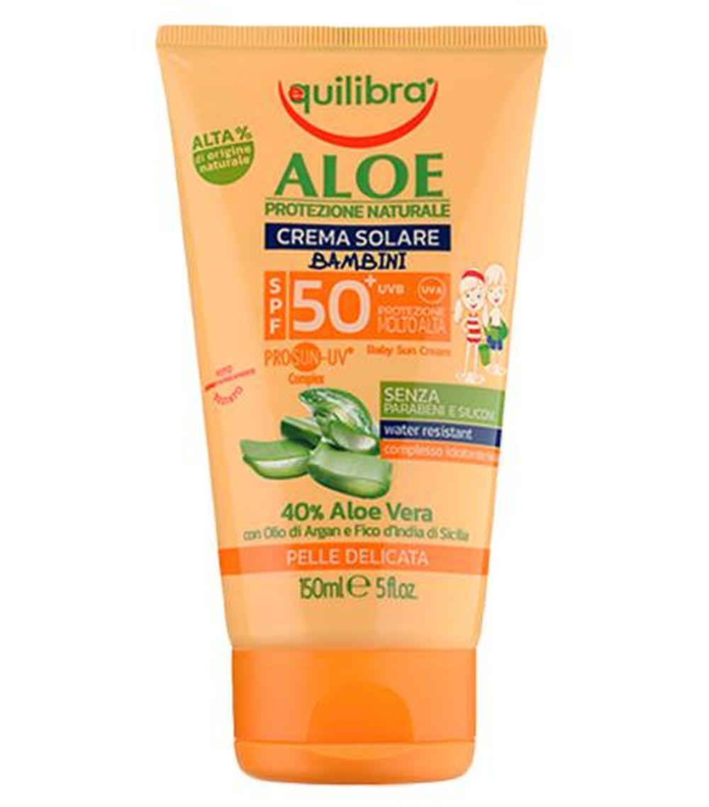Equilibra Aloe Aloesowy krem przeciwsłoneczny dla dzieci SPF 50+ - 150 ml - cena, opinie, właściwości