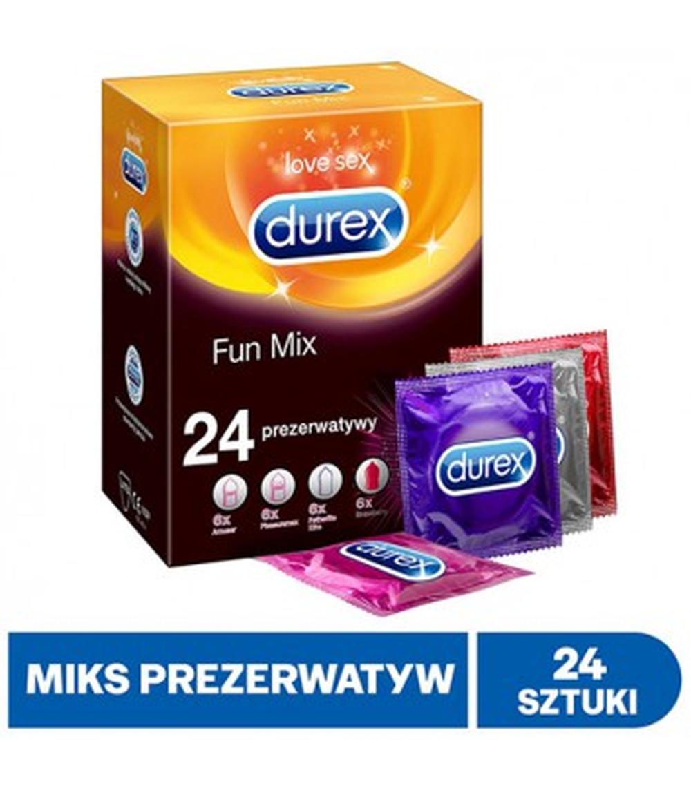 Durex Love Sex Fun Mix Prezerwatywy, 24 szt., cena, opinie, właściwości