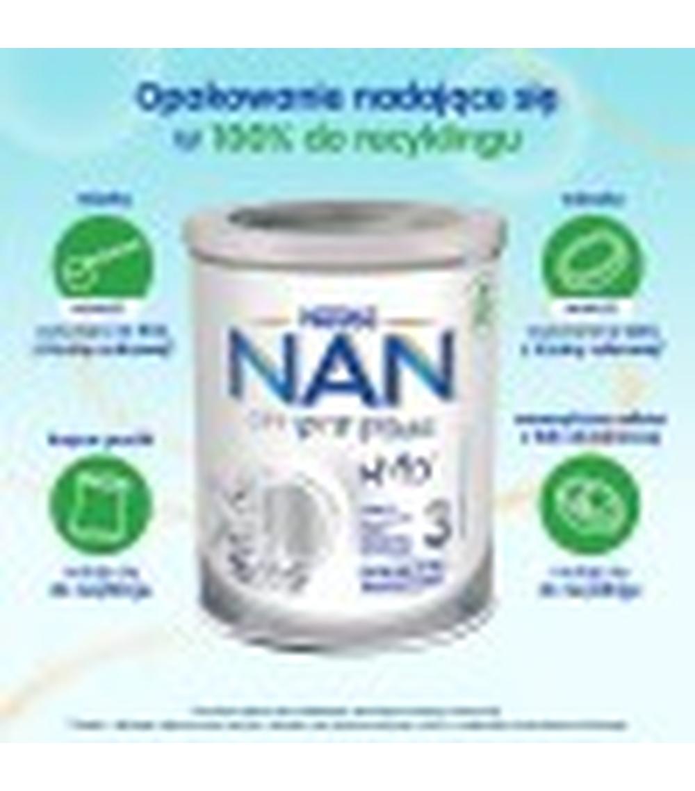 Nestle NAN OPTIPRO® PLUS 3 HMO dla dzieci po 12. miesiącu, 6x800 g (puszka)