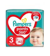 Pampers Pants Pieluchomajtki rozmiar 3, 6-11 kg, 62 szt., cena, opinie, stosowanie - ważny do 2025-08-31