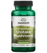SWANSON Shiitake(Shitake) Mushroom 500 mg, 60 kapsułek