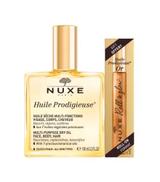 Nuxe Huile Prodigieuse Olejek suchy 100 ml + Huile Prodigieuse Or Roll-on 8 ml [ZESTAW]