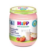 HiPP BIO od pokoleń, Truskawki i maliny z jogurtem, po 6. m-cu, 160 g, cena, opinie, wskazania