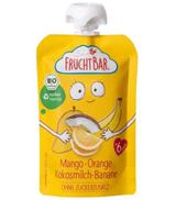 FRUCHTBAR Ekologiczny mus owocowy powyżej 6. miesiąca życia, mango, pomarańcza, kokos, banan, 100 g