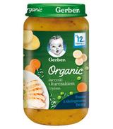 Gerber Organic Obiad jarzynki z kurczakiem i ryżem dla dzieci po 12. miesiącu, 250 g