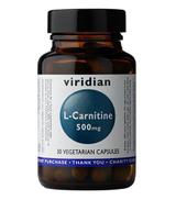 Viridian L-karnityna 500 mg - 30 kaps. - cena, opinie, właściwości
