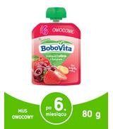 BOBOVITA MUS Truskawki i wiśnie z bananem po 6 m-cu - 80 g - ważny do 2025-09-16