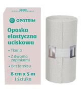 Opatrim Opaska uciskowa tkana elastyczna bez lateksu z 2 zapinkami 8 cm x 5 m, 1 sztuka