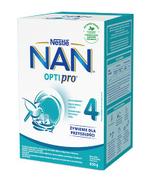 Nestle Nan Optipro 4  Mleko modyfikowane wzbogacone w witaminy i składniki mineralne dla dzieci po 2. roku życia, 650 g, cena, opinie, składniki