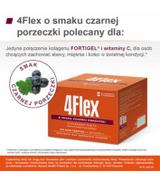 4 Flex, kolagen fortigel + witamina C o smaku czarnej porzeczki, saszetki, 30 sztuk