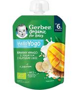 Gerber Organic Deserek banan, mango z jogurtem i płatkami zbóż po 6. miesiącu, 80 g - ważny do 2025-07-31