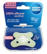 Canpol Babies, smoczek 100% silikonowy 6-12 m symetryczny, 1 sztuka 24/002_gre