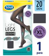 SCHOLL LIGHT LEGS Rajstopy uciskowe/kompresyjne czarne 20 DEN rozmiar XL - 1 szt.