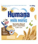 Humana Milk Minis Deserek mleczny kaszka z herbatnikiem, 4x100 g - ważny do 2025-09-01