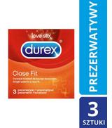DUREX CLOSE FIT Prezerwatywy ściśle przylegające - 3 szt.