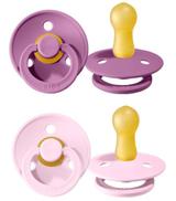 Bibs 2-pack Lavender & Baby Pink Smoczek uspokajający kauczukowy 0m+ rozmiar S - 1 szt. - cena, opinie, działanie