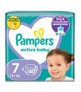 Pampers Pieluchy Active Baby rozmiar 7, 40 sztuk pieluszek - cena, opinie, właściwości