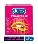 DUREX PLEASUREMAX Prezerwatywy prążkowane z wypustkami, 3 sztuki