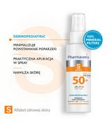 Pharmaceris S Mineralny Spray ochronny do twarzy i ciała SPF50+ dla dzieci i dorosłych, 100 ml, cena, opinie, stosowanie