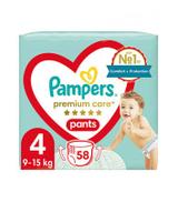 Pampers Premium Care Pants Pieluchomajtki rozmiar 4 9-15 kg, 58 szt., cena, wskazania, właściwości