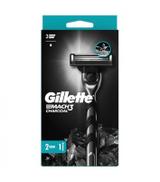 Gillette Mach3 Charcoal Maszynka do golenia dla mężczyzn, 1 sztuka, 2 ostrza wymienne