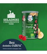Gerber Organic Chrupki ryżowo pszenne banan, malina dla niemowląt po 8. miesiącu - 35 g - cena, opinie, składniki
