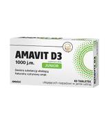 Amavit D3 Junior 1000 j.m., 60 tabletek, cena, opinie, stosowanie - ważny do 2025-09-30