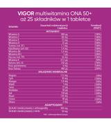 Vigor Multiwitamina ONA 50+, 60 tabl., cena, opinie, właściwości