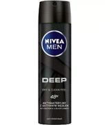 Nivea Men Deep, antyperspirant z aktywnym węglem, 150 ml