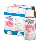 Resource Protein, płyn, smak truskawkowy, 4 x 200 ml - ważny do 2025-07-17