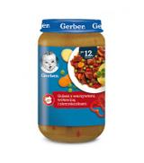 GERBER JUNIOR Obiadek gulasz z warzywami wołowiną i ziemniaczkami po 12 miesiącu - 250 g