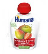 HUMANA 100% ORGANIC Mus Jabłko-Gruszka-Truskawka po 8 miesiącu - 90 g - ważny do 2025-10-28