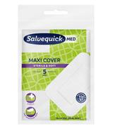 SALVEQUICK MAXI COVER Plaster samoprzylepny z opatrunkiem 76 mm x 54 mm - 5 szt.