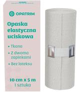 Opatrim Opaska uciskowa tkana elastyczna bez lateksu z 2 zapinkami 10 cm x 5 m, 1 sztuka