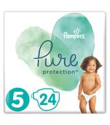 Pampers Pure Protection  Junior 5 Pieluchy 11+ kg - 24 szt. Pieluszki jednorazowe dla niemowląt - cena, opinie, właściwości
