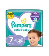 Pampers Pieluchy Active Baby rozmiar 7, 40 sztuk pieluszek - cena, opinie, właściwości