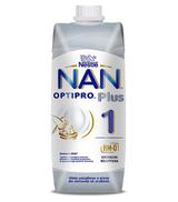 Nestle Nan Optipro Plus 1 HM-O Mleko początkowe w płynie dla niemowląt od urodzenia - 500 ml - cena, opinie, właściwości