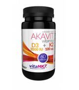 Vitadiet Akavit Witamina D3 2000 IU + K2 100 MCG, 60 kaps., cena, opinie, właściwości