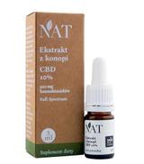 Nat Ekstrakt z konopi Olejek CBD 10%, 5 ml, cena, opinie, wskazania