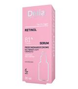 Delia Cosmetics Retinol Serum przeciwzmarszczkowe do twarzy szyi i dekoltu na noc, 30 ml, cena, opinie, skład