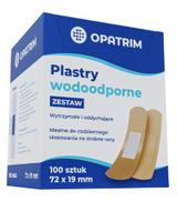 Opatrim zestaw plastrów wodoodpornych 72 x 19 mm, 100 sztuk