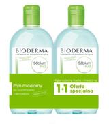 BIODERMA SEBIUM H2O Antybakteryjny płyn micelarny do oczyszczania twarzy, 2 x 500 ml