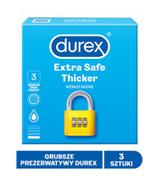 DUREX EXTRA SAFE Prezerwatywy grubsze z dodatkową ilością środka nawilżającego - 3 szt. - cena, opinie, właściwości
