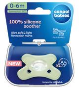 Canpol babies, smoczek 100% silikonowy 0-6 m symetryczny, 1 sztuka 24/001_gre
