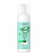 Eveline Cosmetics Aloe + Collagen Oczyszczająco-Łagodząca Pianka do mycia twarzy 3 w 1, 150 ml, cena, opinie, wskazania