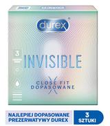 Durex Invisible Close Fit Prezerwatywy ściśle przylegające - 3 szt. - cena, opinie, właściwości