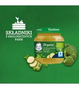 GERBER ORGANIC Zielony groszek Brokuły Cukinia po 4 miesiącu - 125 g
