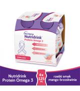 Nutridrink Protein Omega-3, o rześkim smaku mango-brzoskwinia, 4 x 125 ml - ważny do 2025-08-03