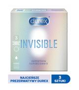 DUREX INVISIBLE Prezerwatywy dla większej bliskości - 3 szt.