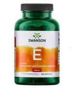 Swanson Naturalna Witamina E 400IU - 250 kaps. - cena, opinie, właściwości